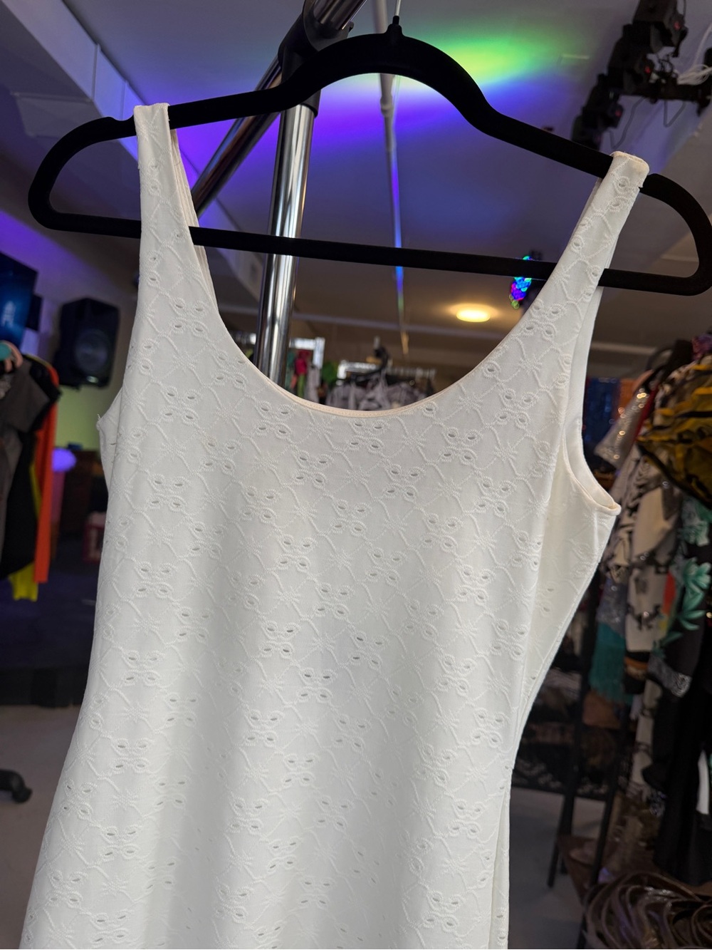 Heart Hips White Eyelet Tank Dress - Picture 4 of 8